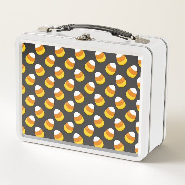 Halloween Candy Corn Metal Lunch Box (Front)