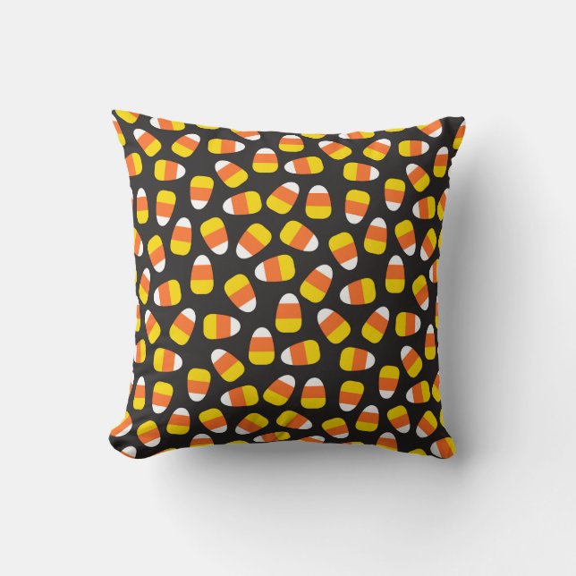 Halloween Candy Corn Pattern Cushion (Front)