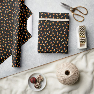 Halloween Candy Corn Pattern Wrapping Paper