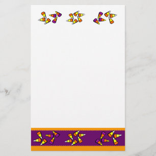 Halloween Candy Corn Plain Stationery