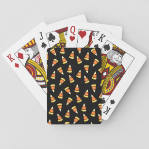 Halloween Candy Corn Print Playing Cards