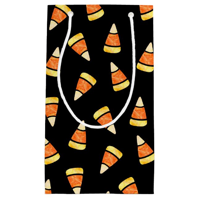 Halloween Candy Corn Print Small Gift Bag (Front)