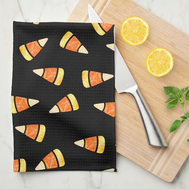 Halloween Candy Corn Print Tea Towel (Creator Uploaded)