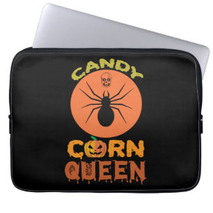 Halloween Candy Corn Queen Birthday Laptop Sleeve