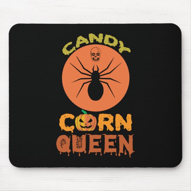 Halloween Candy Corn Queen Birthday Mouse Mat (Front)