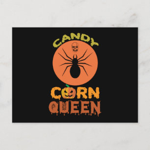 Halloween Candy Corn Queen Birthday Postcard