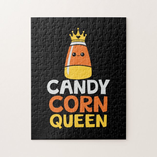 Halloween Candy Corn Queen Crown Cute Birthday Jigsaw Puzzle (Vertical)