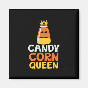 Halloween Candy Corn Queen Crown Cute Birthday Magnet