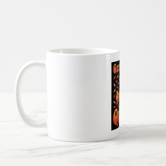 Halloween Candy Corn Queen Retro Vector Design Coffee Mug (Left)