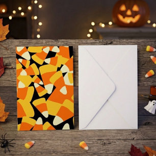 Halloween Candy Corn Seamless Pattern Card
