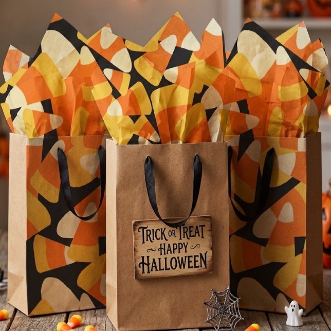 Halloween Candy Corn Seamless Pattern Tissue Paper (Creator Uploaded)