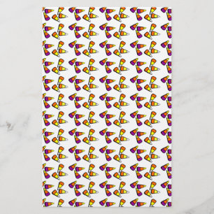 Halloween Candy Corn Stationery