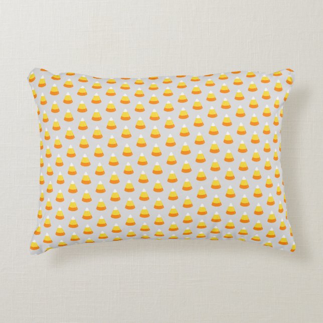 Halloween Candy Corn Treat Decor Throw Pillow (Front)