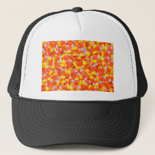halloween candy corn trucker hat