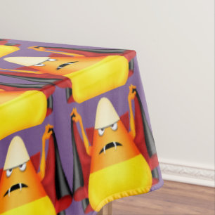 Halloween Candy Corn Vampire Table Cloth