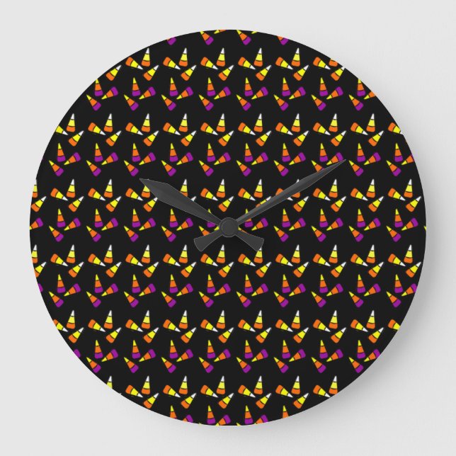 Halloween Candy Corn Wall Clock (Front)