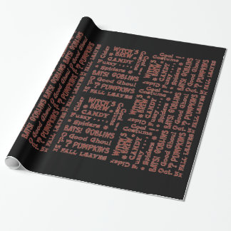 Halloween Candy Costume Oct 31 Orange and Black Wrapping Paper