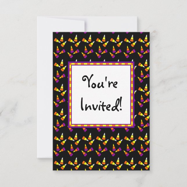 Halloween Candy Custom Party Invitations (Front)