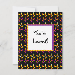 Halloween Candy Custom Party Invitations