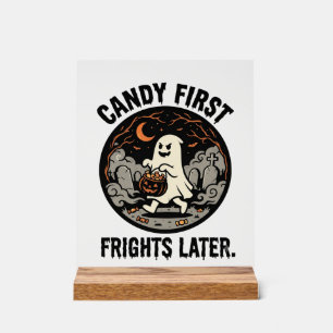Halloween Candy Frights Night Acrylic Sign