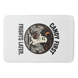 Halloween Candy Frights Night Bath Mat