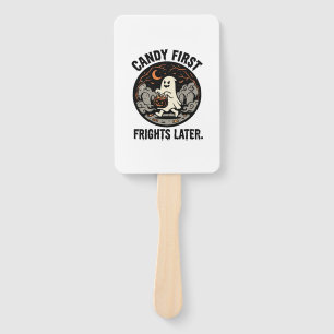 Halloween Candy Frights Night Hand Fan