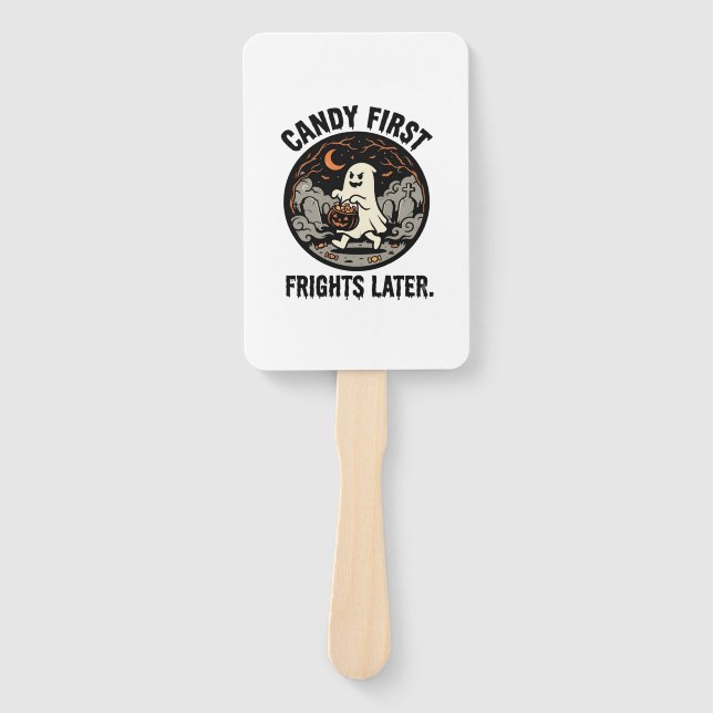 Halloween Candy Frights Night Hand Fan (Front)
