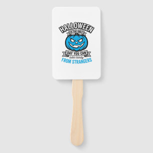 Halloween Candy From Strangers Vintage Pumpkin Des Hand Fan