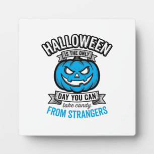 Halloween Candy From Strangers Vintage Pumpkin Des Plaque