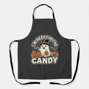 Halloween Candy Ghost Pumpkin Design Apron