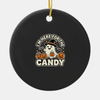 Halloween Candy Ghost Pumpkin Design Ceramic Tree Decoration