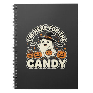 Halloween Candy Ghost Pumpkin Design Notebook