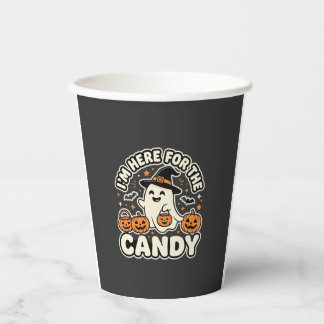 Halloween Candy Ghost Pumpkin Design Paper Cups