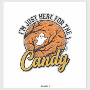 Halloween Candy Ghost Vintage Vector Design_1