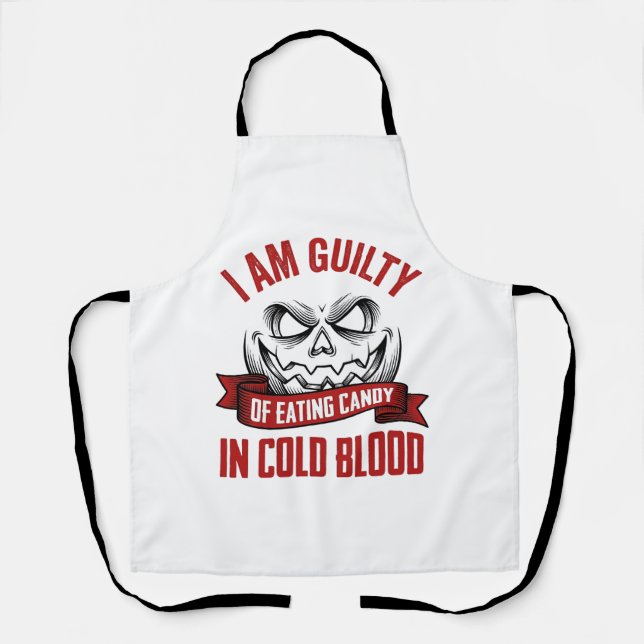Halloween Candy Guilty Vintage Pumpkin Design_1 Apron (Front)