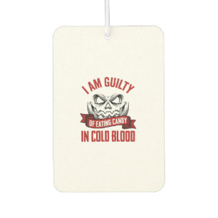 Halloween Candy Guilty Vintage Pumpkin Design_1 Car Air Freshener