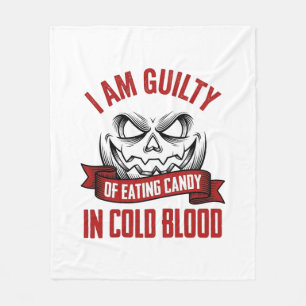 Halloween Candy Guilty Vintage Pumpkin Design_1 Fleece Blanket