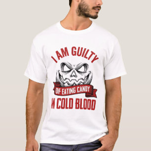 Halloween Candy Guilty Vintage Pumpkin Design_1 T-Shirt