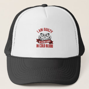 Halloween Candy Guilty Vintage Pumpkin Design_1 Trucker Hat
