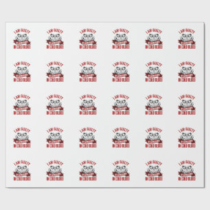 Halloween Candy Guilty Vintage Pumpkin Design_1 Wrapping Paper