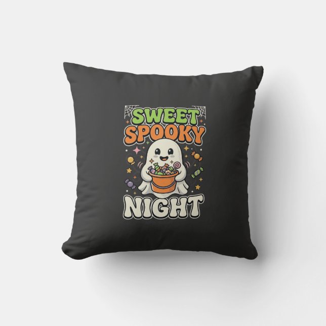 Halloween Candy Haunt Night Cushion (Front)