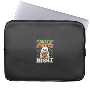 Halloween Candy Haunt Night Laptop Sleeve