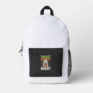 Halloween Candy Haunt Night Printed Backpack
