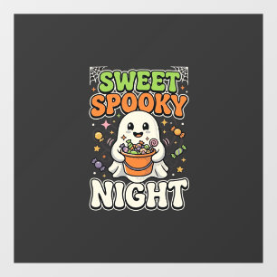 Halloween Candy Haunt Night Window Cling