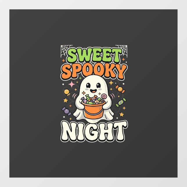 Halloween Candy Haunt Night Window Cling (Sheet)