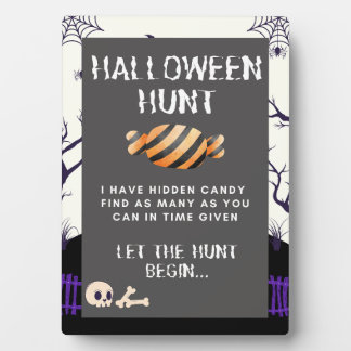 Halloween Candy Hunt Sign  Plaque