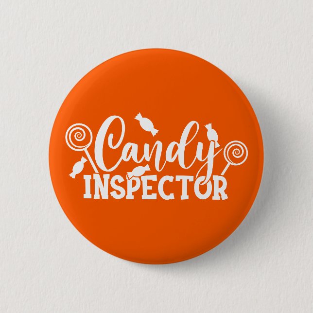 Halloween Candy Inspector 6 Cm Round Badge (Front)