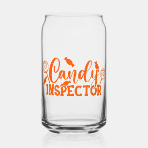 Halloween Candy Inspector Can Glass