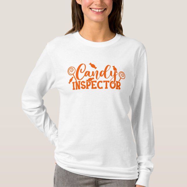 Halloween Candy Inspector T-Shirt (Front)