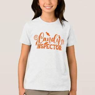 Halloween Candy Inspector Tri-Blend Shirt